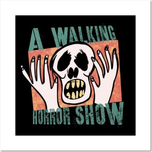 A walking Horror Show Green Posters and Art